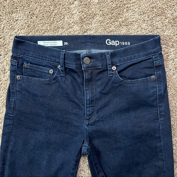 Gap 1969 28L Resolution True Skinny Jeans LONG - Picture 2 of 8